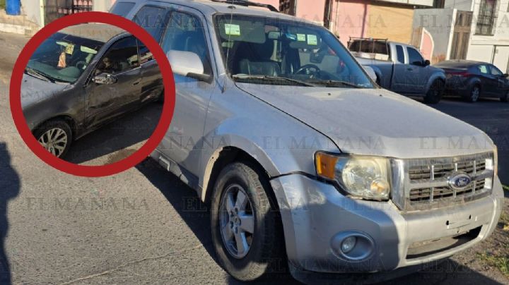 Mujer quiere rebasar y termina chocando en la colonia Hidalgo en Nuevo Laredo; quedó endeudada