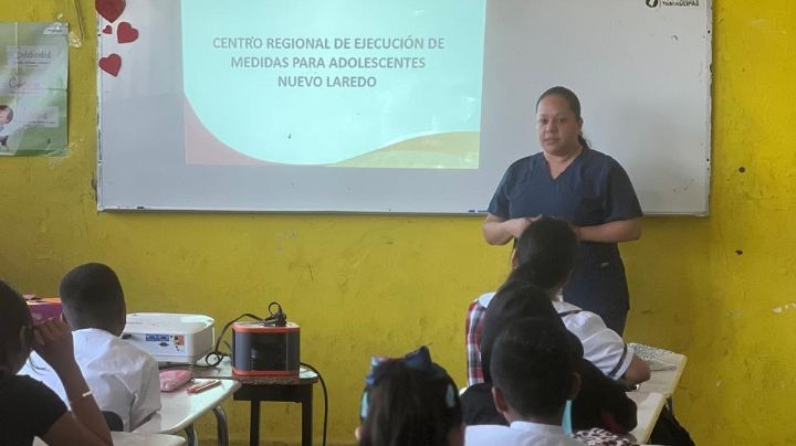 CREMA lleva plática de prevención del delito a primaria de Nuevo Laredo; orientan sobre derechos y riesgos