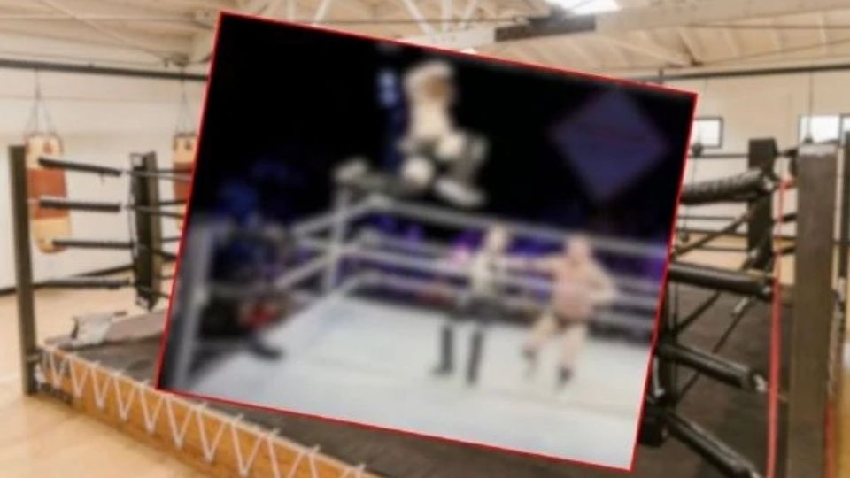 El árbitro quedó tendido tras recibir un fuerte golpe durante el combate