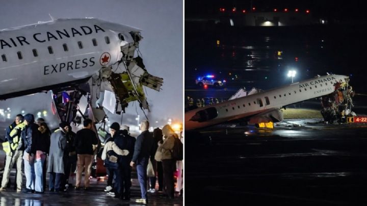 MOMENTO EXACTO en el que avión choca con camión de bomberos; pilotos reciben golpe directo y mueren