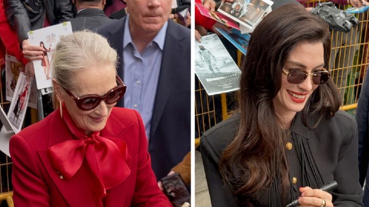 Meryl Streep y Anne Hathaway causan furor en Coyoacán en la presentación de 'El Diablo Viste a la Moda 2'