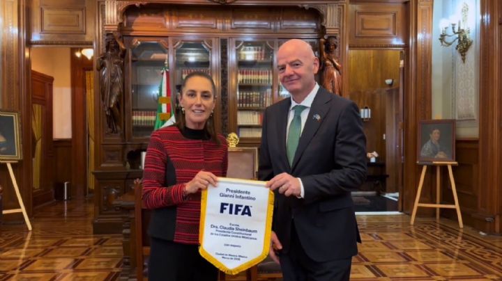 Sheinbaum promete inauguración histórica del Mundial; recibe a Gianni Infantino en Palacio Nacional | VIDEO