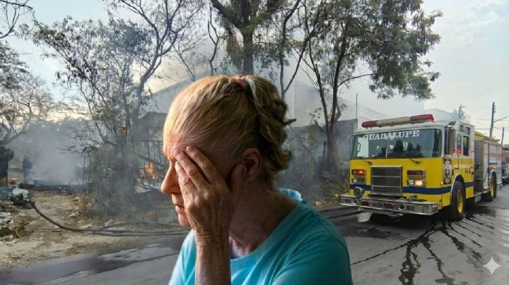 Incendio 'devora' tejaban y deja sin hogar a abuelita de 79 años; así logró salvar su vida