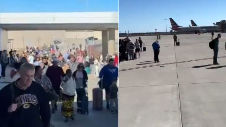 MOMENTO EXACTO en que aeropuerto de Kansas es evacuado por alerta de seguridad