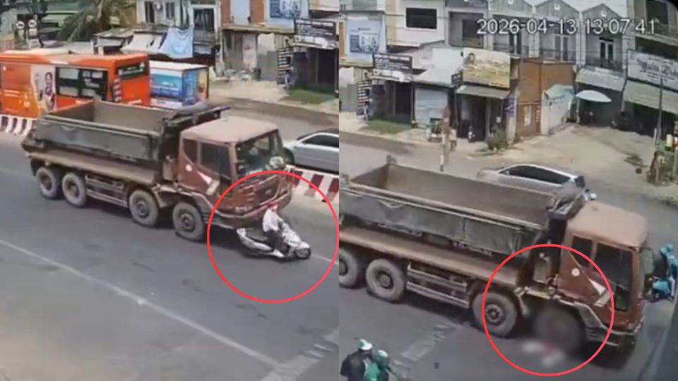 El impacto fue inmediato y quedó registrado por una cámara de seguridad.