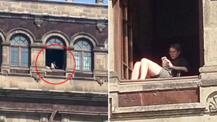 Despiden a mujer que tomaba el sol en Palacio Nacional tras video viral; la polémica sigue creciendo