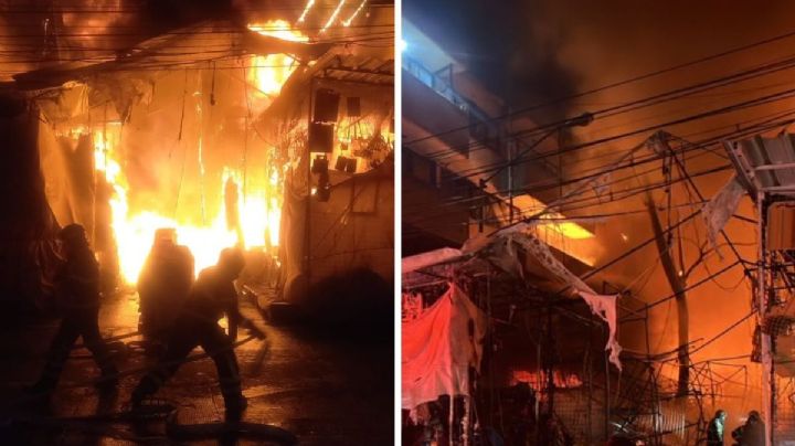 Incendio en CDMX: Reportan daños totales en puestos ambulantes y edificios frente al Mercado de Sonora | VIDEO