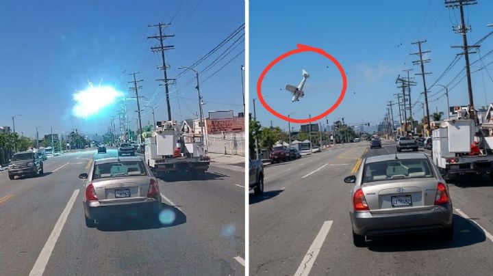MOMENTO EXACTO en el que una avioneta choca contra cables de alta tensión | VIDEO