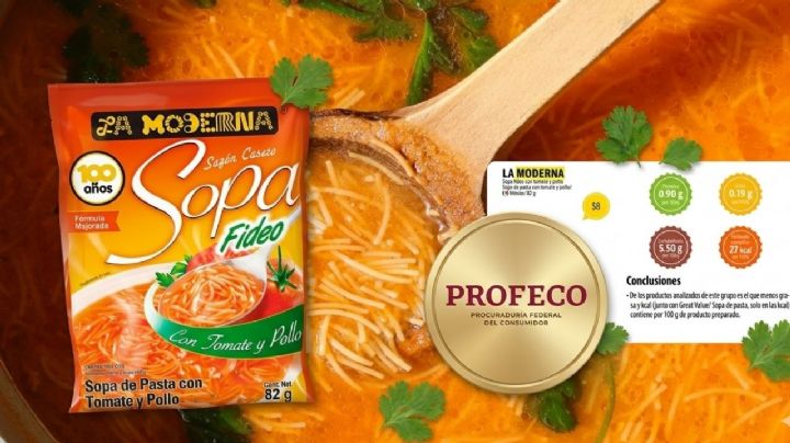 Profeco analiza sopas de fideo en México y califica a La Moderna con la mejor evaluación por tener menos grasa y calorías