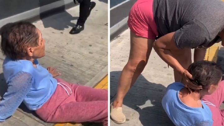 ‘Lo voy a seguir haciendo’: Mujer maltrata a su madre en plena calle | VIDEO