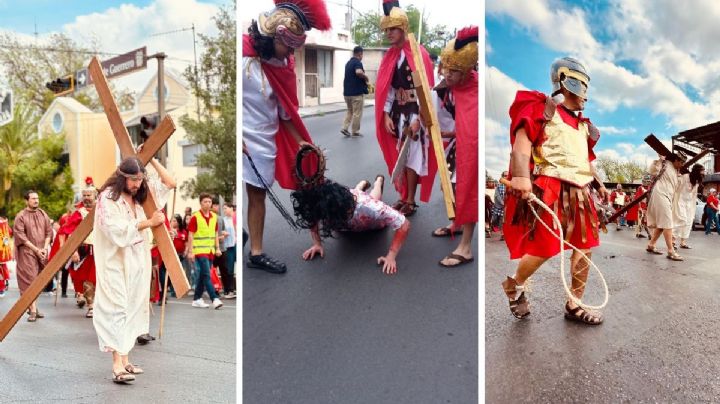 Nuevo Laredo vive sus Viacrusis en Viernes Santo; así recorren las avenidas principales | VIDEO Y FOTOS