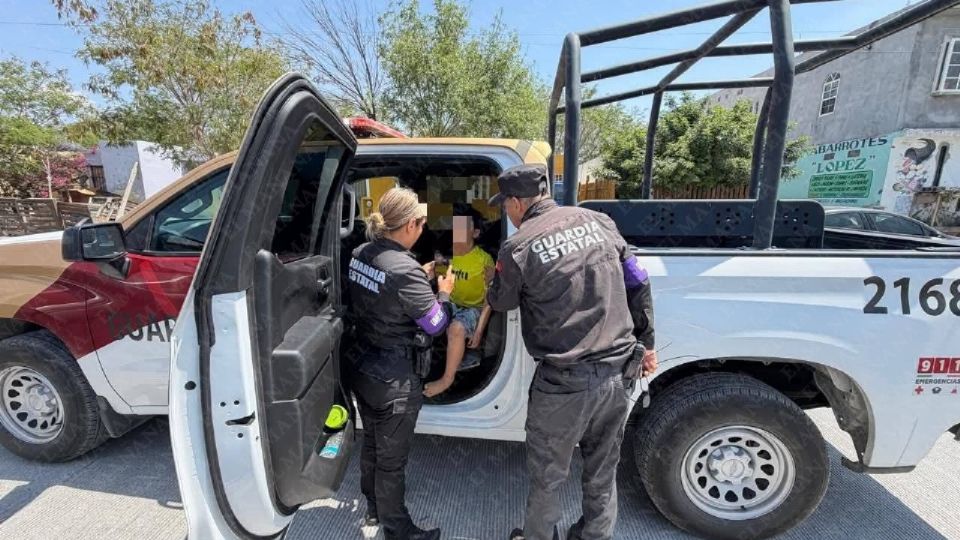 Policías rescatan a menor en Nuevo Laredo