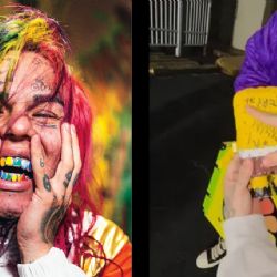 MOMENTO EXACTO en que 6ix9ine sale de la cárcel y presume autógrafo de Maduro en juguete de Bob Esponja