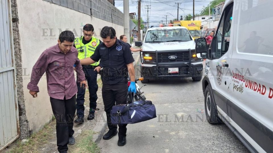 Jaziel quedó muy lastimado de una pierna.