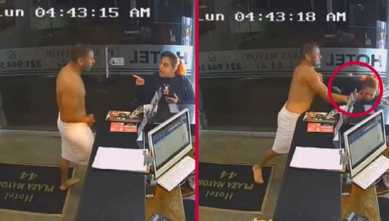 Huésped extranjero persigue y golpea brutalmente a empleada de hotel; video de la agresión se viraliazó
